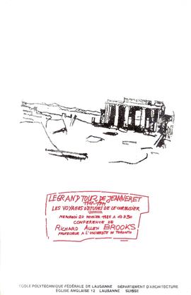 Le grand tour de Jeanneret 1907-1911 (les voyages d'études de Le Corbusier