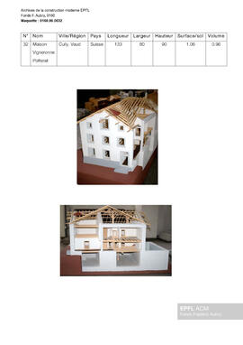 Maison Vigneronne Potterat, Cully (Vaud, Suisse) [maquette]