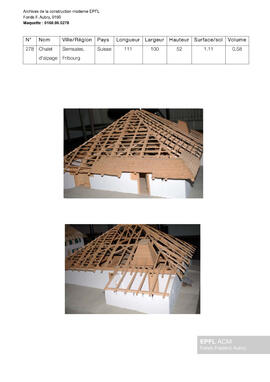 Chalet d'alpage, Semsales (Fribourg, Suisse) [maquette]