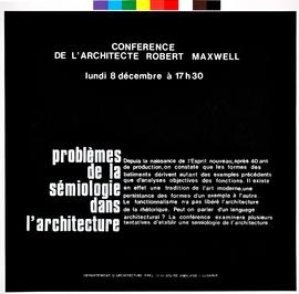 Problèmes de la sémiologie dans l’architecture