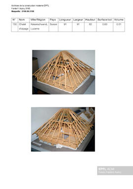 Chalet d'alpage, Kaiserschwand (Lucerne, Suisse) [maquette]