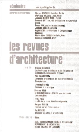 Les revues d'architecture